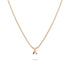 Initials Brick Alphabet Letter Necklace Rose Gold Layered Steel Jewellery